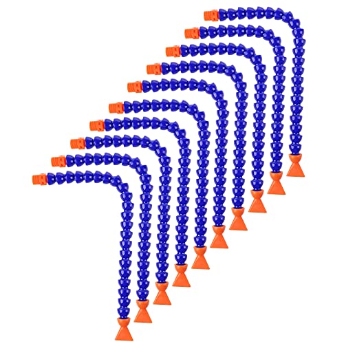 TOPPROS Pack of 10 Flat Nozzle 1/4PT Flexible Oil Coolant