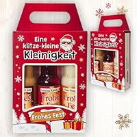 3er Box Weihnachtsliköre - Eine klitzekleine Kleinigkeit - Nuss Nougat Amarena Kirsch Schoko Sahne Likör | Geschenk zu Weihnachten in schöner Geschenkverpackung