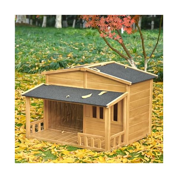 Wood Courtyard Large Dog House