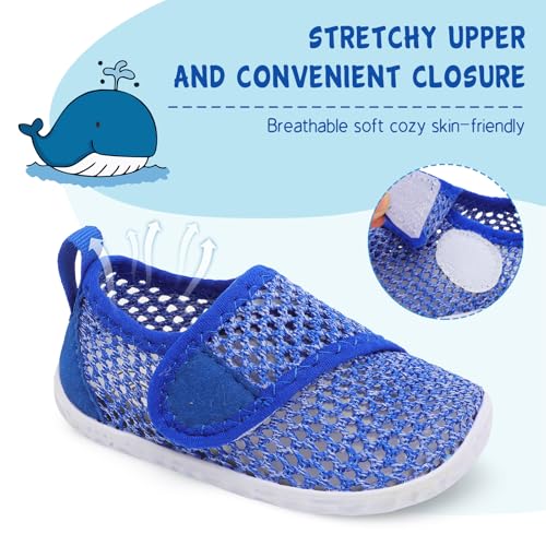 Image of LeIsfIt Toddler Water Shoes Boys Girls Barefoot Aqua Socks Kids Breathable Quick-Dry Swim Shoes for Beach Pool Surf