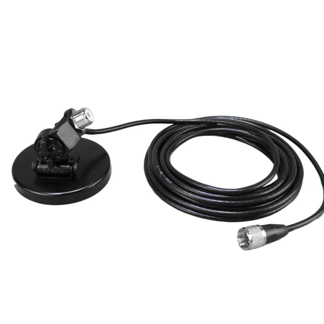 55㎝アンテナ(黒）+2軸可動マグネット基台+RG58同軸ケーブル5mMP接栓