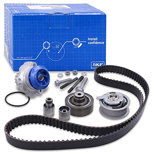 SKF Wasserpumpe und Zahnriemensatz mit Stehbolzen VKMC 01251 Höhe 171 mm Länge 271 mm Breite 142 mm – OE-Qualität
