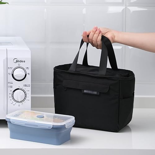 Miniatura 9 de Bolsa de almuerzo para adultos, bolsa térmica con aislamiento, bolsas de almuerzo reutilizables para mujereshombres para oficina, trabajo, picnic,