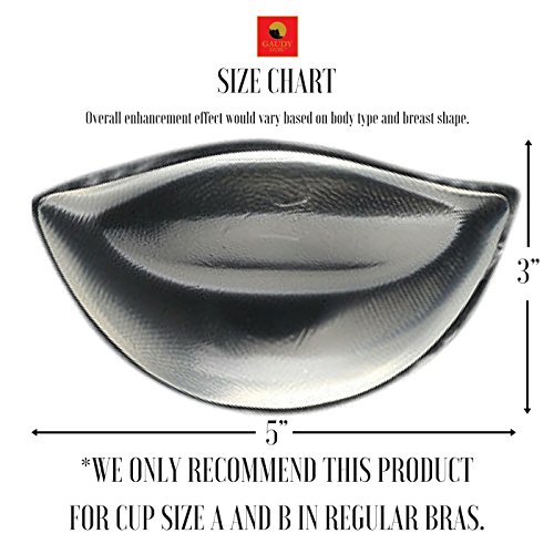 Silicone Bra Inserts - Push Up Bra Enhancers Pads - Chicken Cutlets - Gel Enhancements for Size A and B Bras Transparent - Thumbnail 6