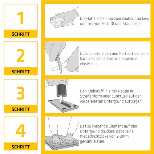 SIKA – Montageklebstoff – Sikaflex 116 High Grab Weiß – gute Anfangshaftung – geeignet für bauübliche Materialien – lösemittelfrei – 300 ml