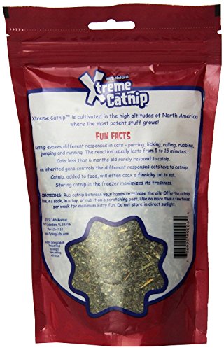 Xtreme Catnip Leaf, 0.5 Oz. – 100% Natural Organically Grown, Super Concentrated Catnip Leaves – Non-Addictive, Fun Cat Treat – Use On Toys, Scratching Posts, Food And More #TOP1
