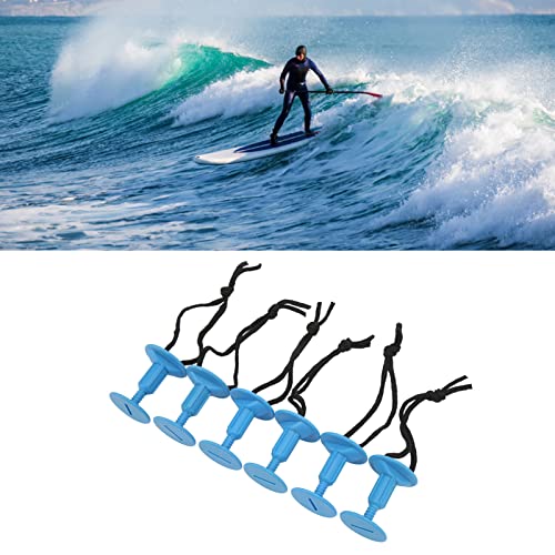 Plugue de corda para prancha de surf, plugue de corda de prancha de surf plástico de nylon 6 peças s