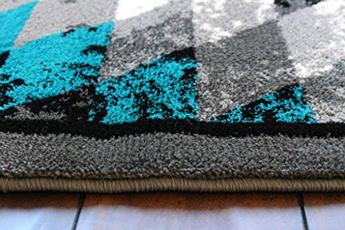 Masada Rugs Tapete Área 6x9 pies Turquesa miniatura 6