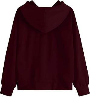 Splrit-MAN Womens Casual Stylish Hoodie Womens Comfortable Warm Long Sleeve Tops Women's Classic Pattern Print Jumper with Pockets Autumn Round Neck Basic Sweatshirt with Hood