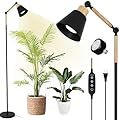 HMVPL Grow Lights for Indoor Plants Full Spectrum, Plant Lights for Indoor Growing with 20W COB Grow Light Blub, 4/8/12H Timer, Standing Tall Grow Lamp for Middle Large Plants(75'', Height Adjustable)
