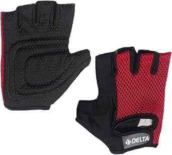 Delta Armor Deluxe Weight Body Dumbbell Weightlifting Fitness Gloves BLACK-RED