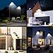 Solar Street Light Outdoor, 20000LM 6500K Waterproof Motion Sensor LED Solar Powered Flood Light with Remote Control, Dusk to Dawn Commercial Area Lighting for Outside Parking Lot, 2-Pack