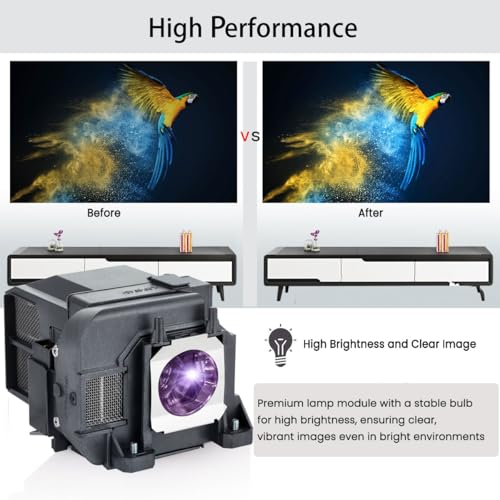 Aimdio V13H010L77 Beamer Ersatzlampe für Epson ELPLP77 EB-1970W EB-1975W EB-1980WU EB-1985WU EB-4550 EB-4650 EB-4770W EB-4850WU EB-4950WU EB-4750W EB-4955WU EB-4855WU EB-4750WU Projektor Lampe