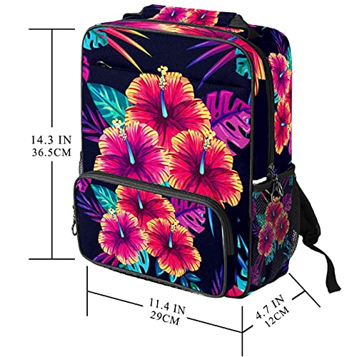 Sac à dos informatique à imprimé tropical avec poches renforcées - 5