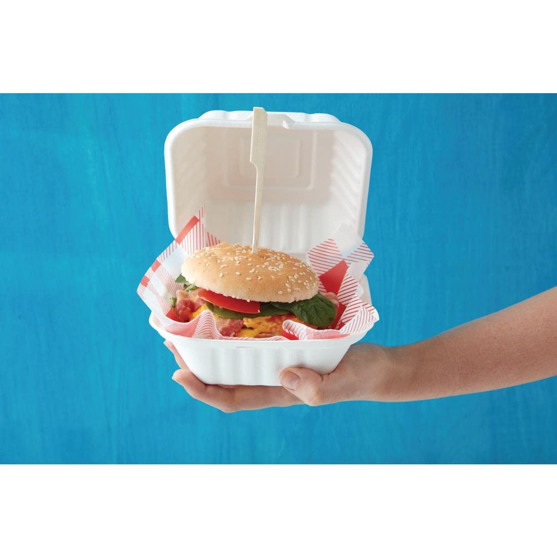 Fiesta Green - Scatole per hamburger compostabili, 152 mm, confezione da 500 pezzi