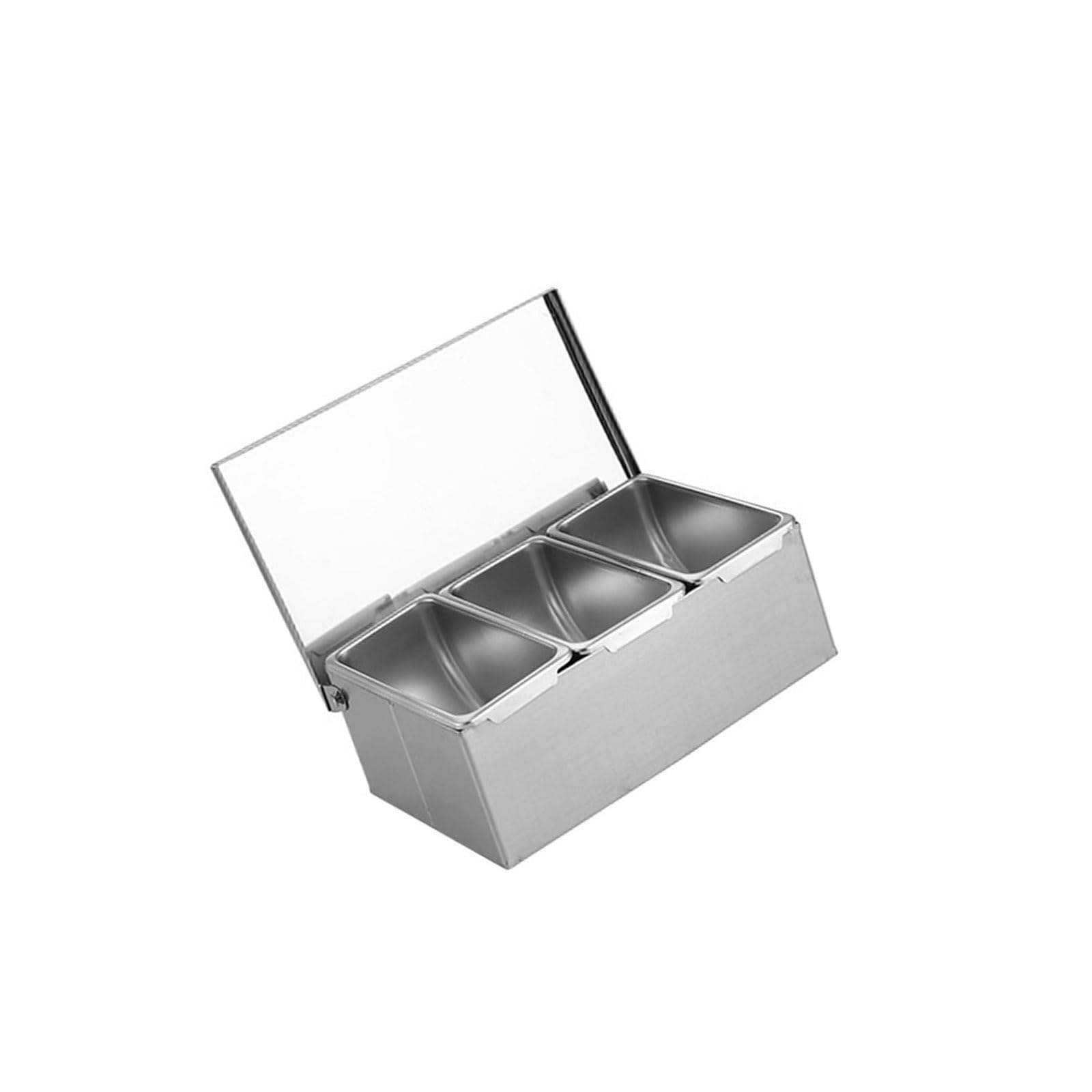 Tsophreniq Rustproof Nonrust Steel Seasonings Box with Partitioned Sections Stable Base for Efficient Cooking and Baking Needs Nonslip Seasonings Storage Container