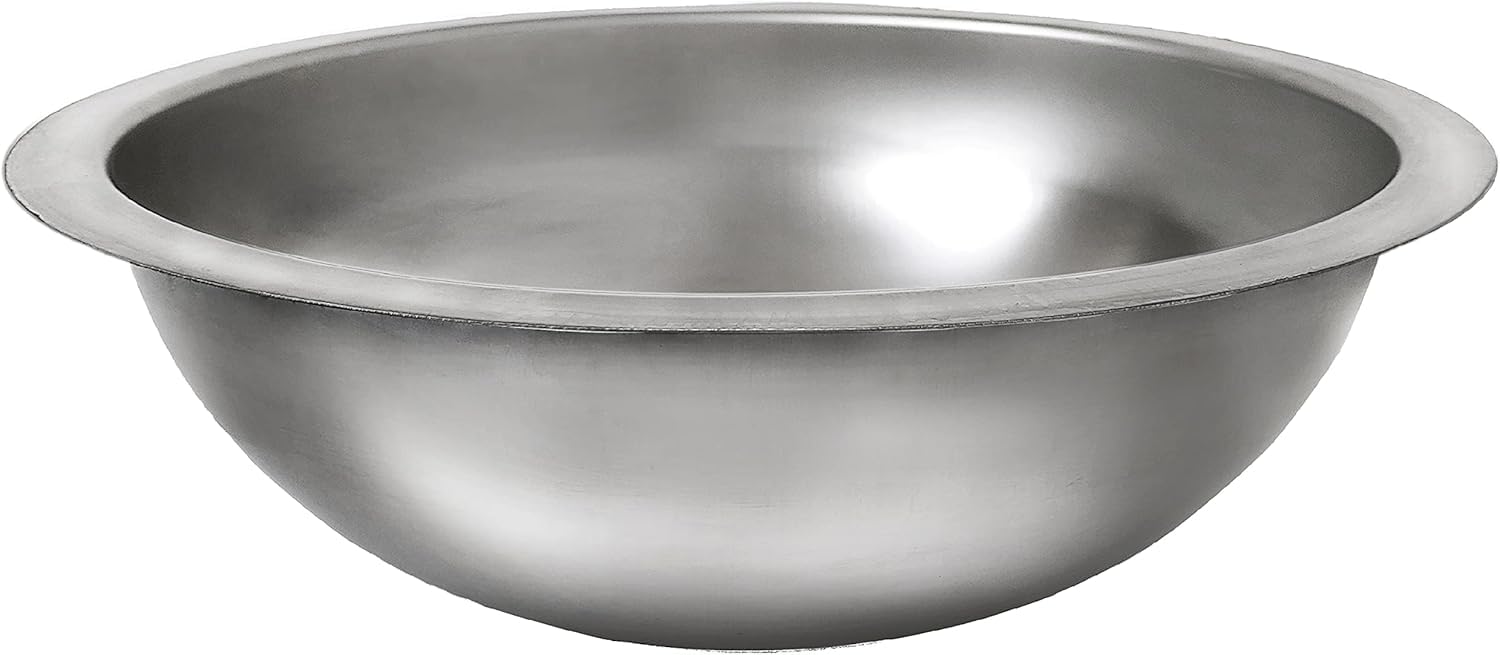 Évier Rond Inox Ø34 cm Cuisine Camping Caravane Sans Trou Robinet