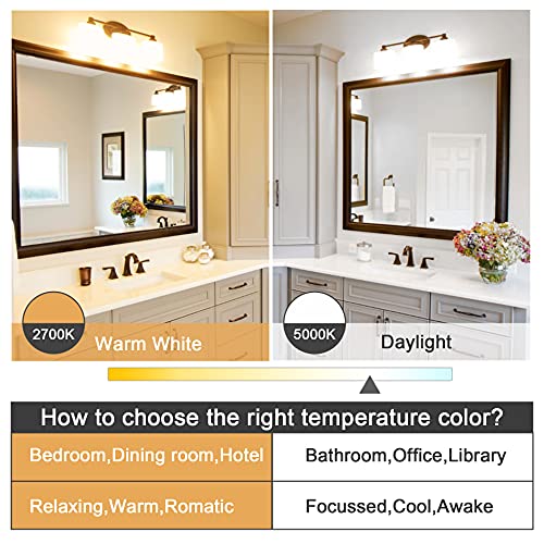 Honesorn 10 Pack G25 Led Globe Light Bulbs, 40 Watt Equivalent, 5000K Daylight Bathroom Light Bulbs E26 Base, Vanity Light Bulbs For Bathroom, Round Bulb Over Mirror, 120V Cri85+ 500Lm Non-Dimmable #TOP2