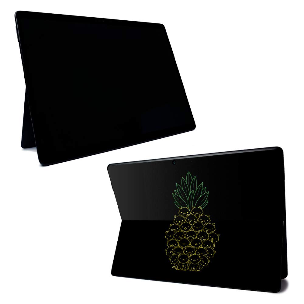 MightySkins Skin for Microsoft Surface Pro X - Cat Pineapple | Protective, Durable, and Unique Vinyl Decal Wrap Cover | Easy to Apply, Remove, and Change Styles | Made In The USA
