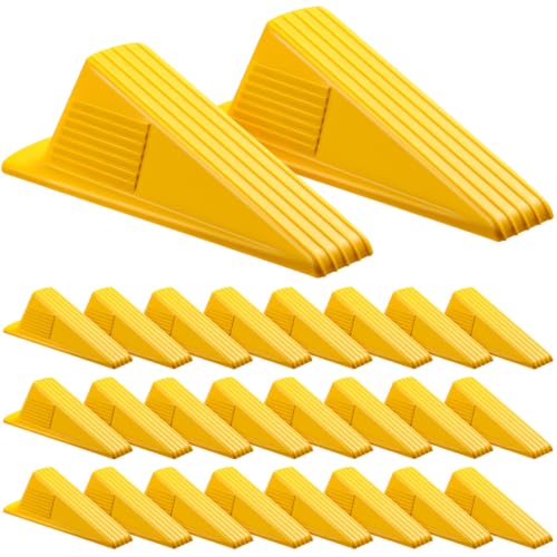 Frienda 24 Pcs Jumbo Door Stoppers Heavy Duty Rubber Doorstop, Yellow