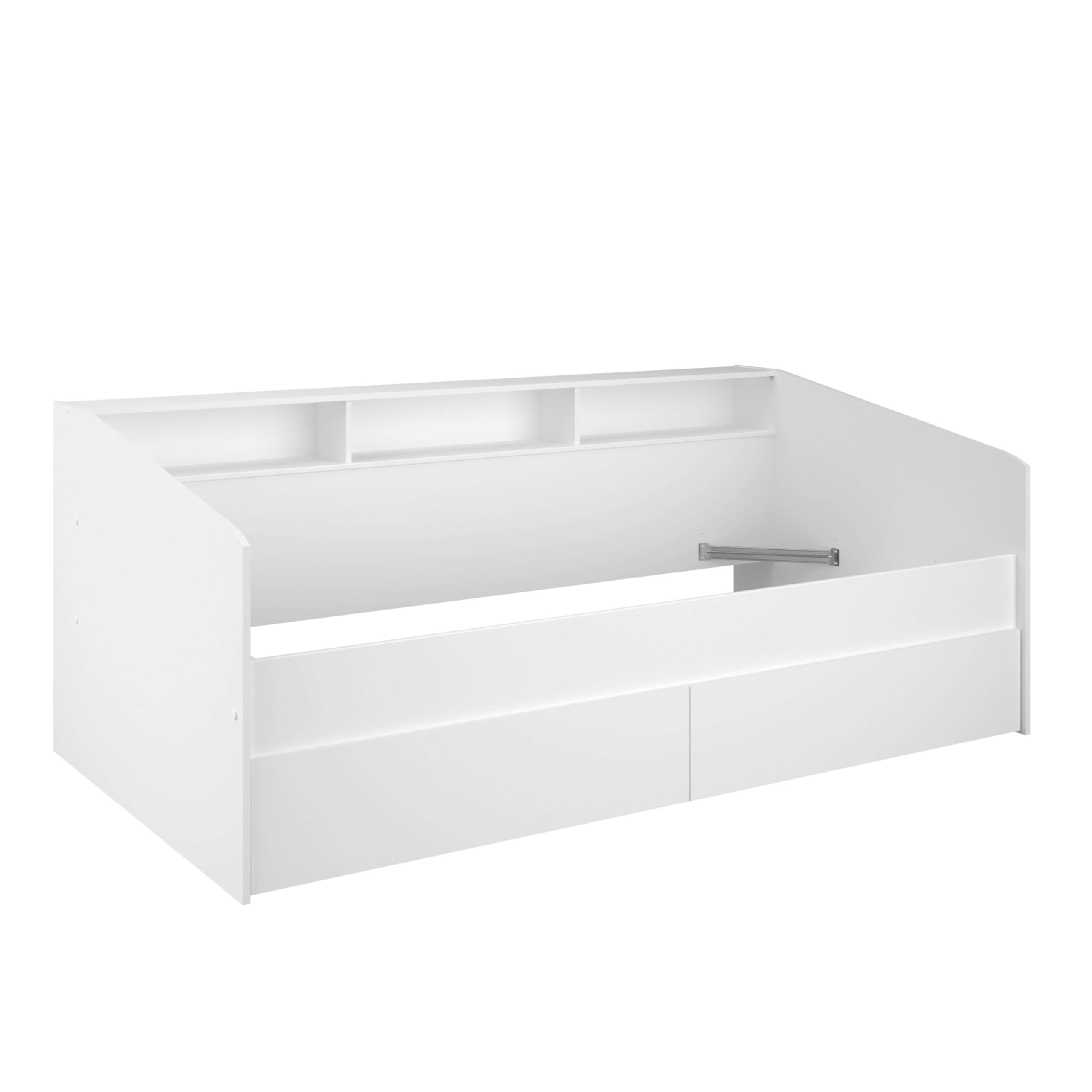 Miroytengo Cama Juvenil Style Color Blanco con cajones y estantes Personalizables habitacion Infantil Moderna 80x203x113cm