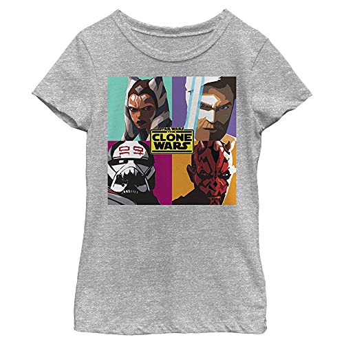 T-shirt Clone Wars Star Wars fille ado gris chiné taille L