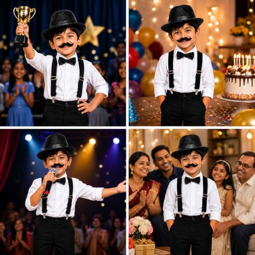 Image of Raj Costume Freedom Fighter Costume for Kids | Independence Day Fancy Dress | Patriotic School Function Dress | Boys & Girls