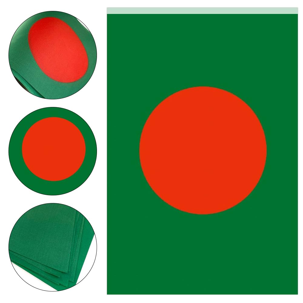 Bangladesh Bunting 30pcs Bangladeshi Triangle Flag Decoration Fabric for Football Patriotic Festivals and Celebrations Party National Day Sports Bars Street 10m/33ft Indoor Outdoor - Image 3