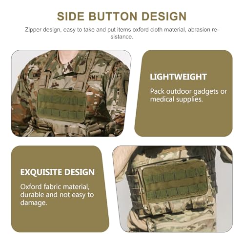 Bolsa médica militar Molle verde para emergencias y rescate 7