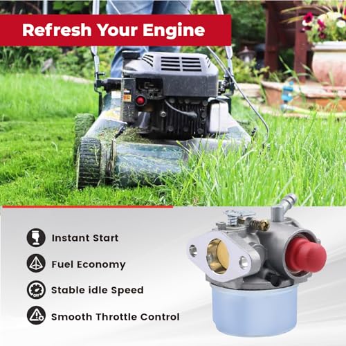 NIMTEK 640350 LV195EA Carburetor with 36905 Filter for Tecumseh 640303 640262A 640271 LEV100 LEV105 LEV120 LV195XA Sears Craftsman Mowers for Toro 20016 20017 20018 6.75HP Recycler Lawn Mower Engine - Thumbnail 5