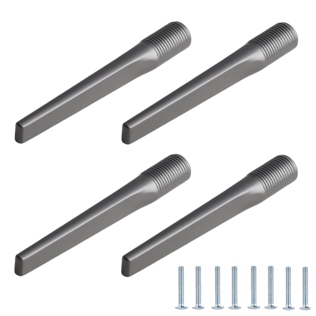 NLQCSXWEP Zinc Alloy Cabinet Bow Handle, Zinc Alloy Cabinet Handles 4 pcs Gray Multiple Sizes Single Hole(9018-128mm)
