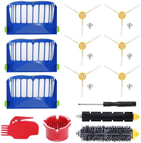 brogtrol 14Pack Replacement Parts for iRobot Roomba 600 Series 694 692 690 680 660 665 651 650 614 , include Side Brushs, Filters, Bristle Brush, Beater Brush, Screw, cleaning tools