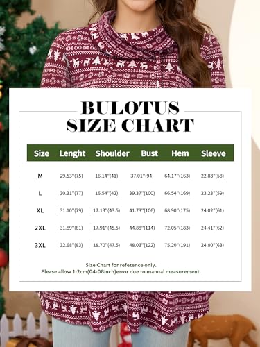 Bulotus Fall Sweaters for Women 2025 Cowl Neck Asymmetrical Long Tunics for Leggings Vacation Travel Tops with Pockets