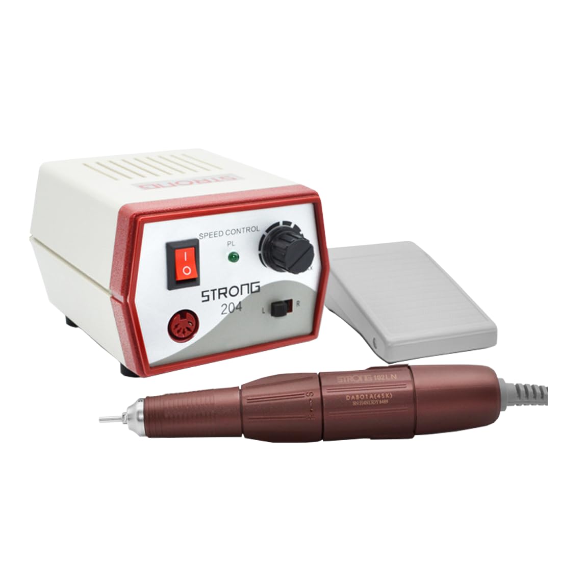 Elektrische Nagelfeile, Nagelbohrmaschine, 45000 U/min, professionell, tragbar, wiederaufladbar, E-Feile für Gel, Acryl, Maniküre, Pediküre-Set (204–102LN)