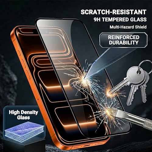 Image of Edge to Edge Tempered Glass for iPhone 17 Pro Max | 9H Hardness | Case Friendly | Bubble-Free | Anti-Scratch | HD Clear Screen Protector
