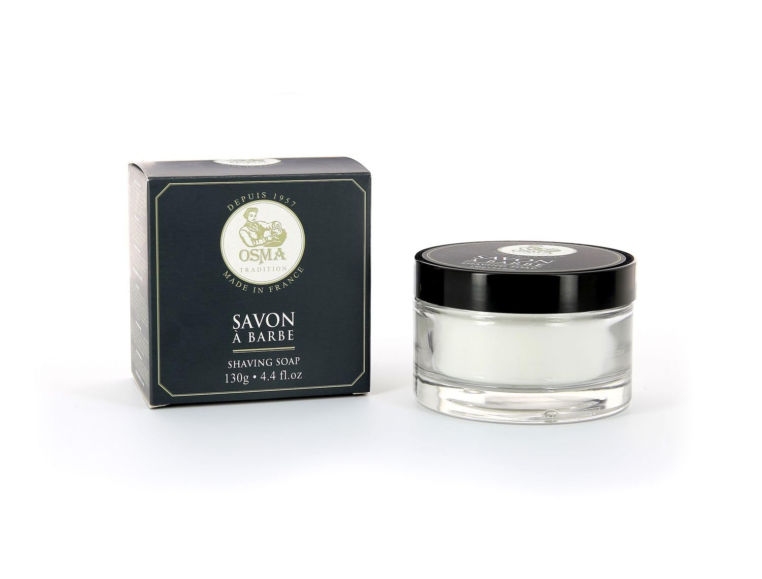 Osma tradition shaving soap in glass jar, 130gm, 130 Gram