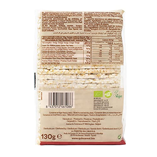QUINUA REAL Reiswaffel mit Quinua Real Bio glutenfrei (Box mit 12 Stück), 1560 ml