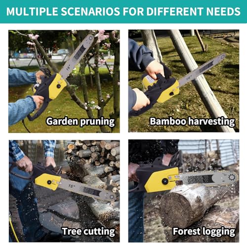 Electric Chainsaw, 2500W Powerful Electric Chainsaw,16" Portable Corded Chain Saw with 1.5m Power Cable, 4500rpm Chain Saw for Garden Tree Pruning, 10m/s Chain Speed Auto Chain Lubrication to Cut Wood 8 Electric Chainsaw, 2500W Powerful Electric Chainsaw,16" Portable Corded Chain Saw with 1.5m Power Cable, 4500rpm Chain Saw for Garden Tree Pruning, 10m/s Chain Speed Auto Chain Lubrication to Cut Wood - Image 8