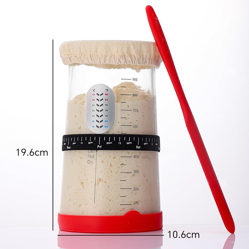 40OZ Large Capacity Sourdough Starter Jar, Sourdough Bread Baking Supplies - image 3