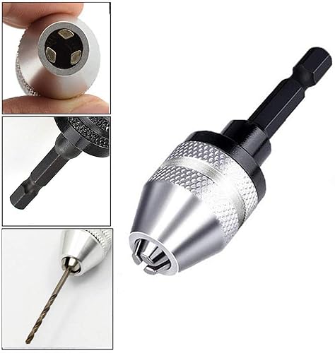 Miniatura 4 de Mango hexagonal sin llave, capacidad de 0.012-0.256 in, herramienta de conversión de portabrocas sin llave de 14 pulgadas, herramienta de conversión