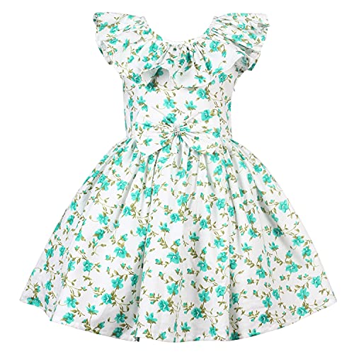 Image of Alina Enterprises Cotton Floral Digital Printed Girl's Frock for Summer