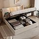 Bett 160×200 cm Kayan Polsterbett mit Leselicht und USB-Ladefunktion