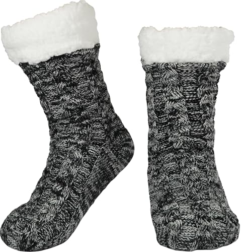 Image of BenSorts Women Winter Thick Slipper Socks with Grippers Warm Fuzzy Socks