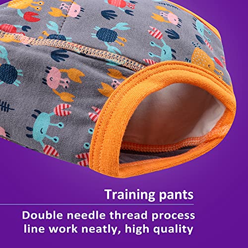 Image of MooMoo Baby 8 Packs Potty Training Pants Cotton Absorbent Training Underwear for Toddler Boy and Girls 2T-9T
