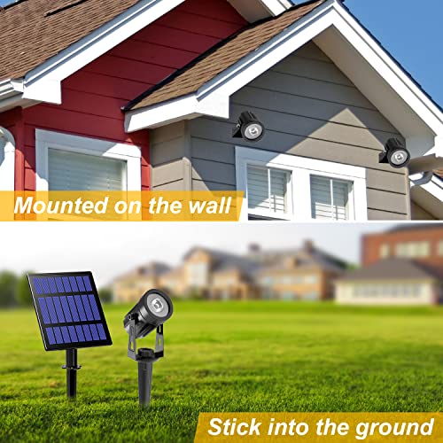 CORESLUX Gartenleuchten Solar, 2 Stück Solarstrahler Solarlampen für garten, Led Gartenbeleuchtung IP65 Wasserdicht, Solarstrahler für Außen 2 Helligkeitsmodi Bäume, Hof, Gartenweg(6000K)