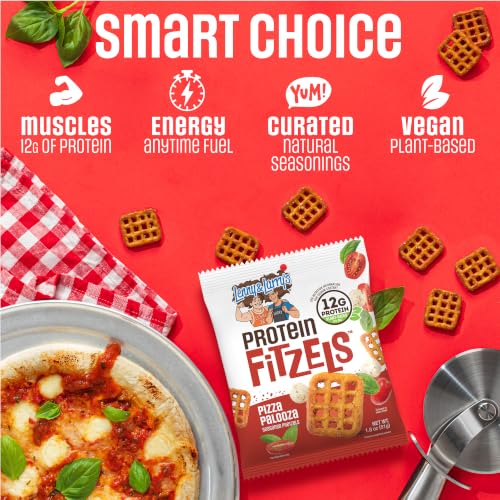 Lenny & Larry's Pizza Palooza FITZELS- Savory Pretzel Snacks Incredibly Tasty High Protein, Salty, Vegan, 12g of Plant Based Protein 18 Bags, 1.8 oz Each - image 3