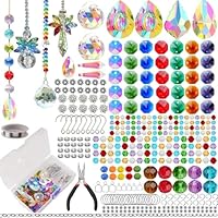 Luzoybo DIY Sun Catchers Making Kits for Adults, Crystal Suncatchers Kit with Colourful Prism Pearl Rainbow Maker for Windows, Hanging, Indoor, Outdoor, Garden Decor (500PCS)