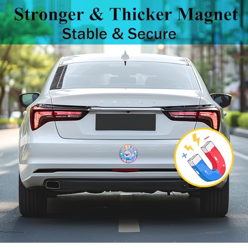 Image of Baby on Board Magnet for Car, Reflective Babies on Board Magnetic Sticker Car Sign, 3 Pack Waterproof Kids Safety First Warning for Parents (Blue Koala)