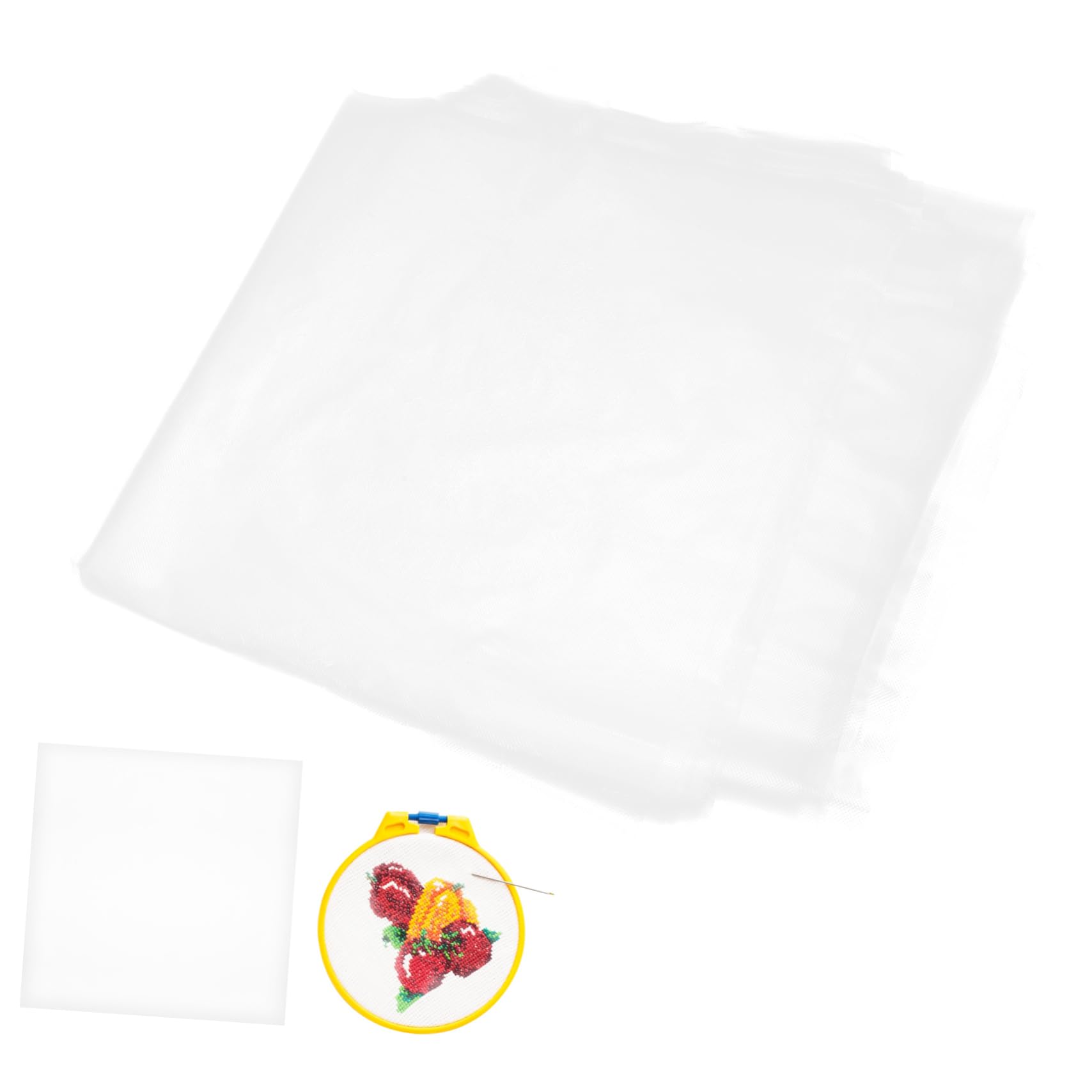 Film hydrosoluble blanc semi-transparent pour broderie lot de 20 pièces pour transfert sur canevas