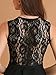 Sexy Lace Peplum Blouse with Round Neck & Sheer Back by Allegra K